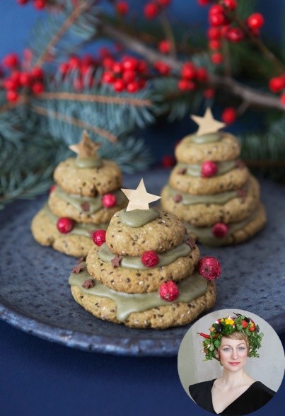 Matcha-Chia-Weihnachtsbäume