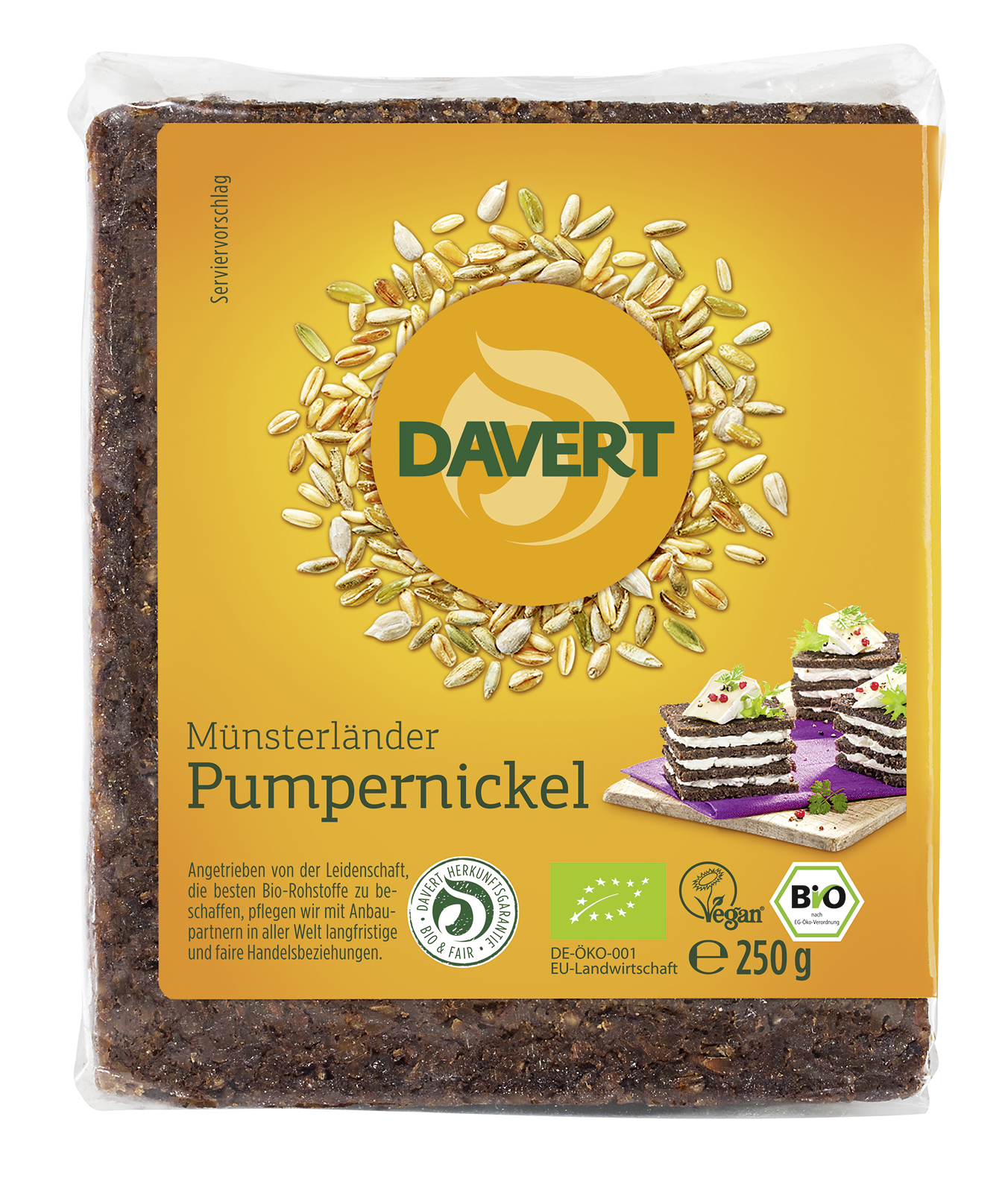 Pumpernickel 250g | Davert Online-Shop | Bio Naturkost