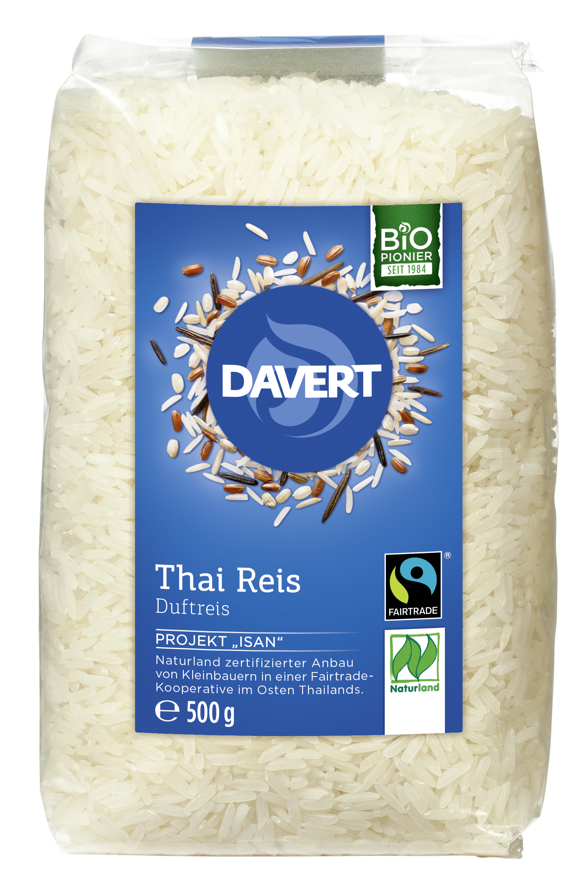 Thai Reis weiß Fairtrade Naturland 500g | Davert Online-Shop | Bio ...