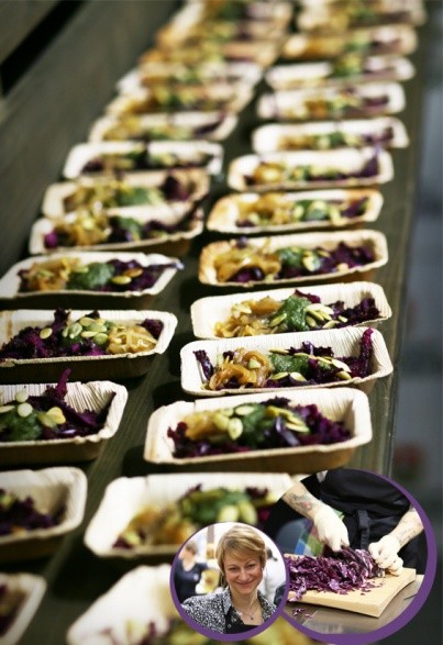 Rotkohl-Quinoa-Salat mit Kürbiskern-Pesto