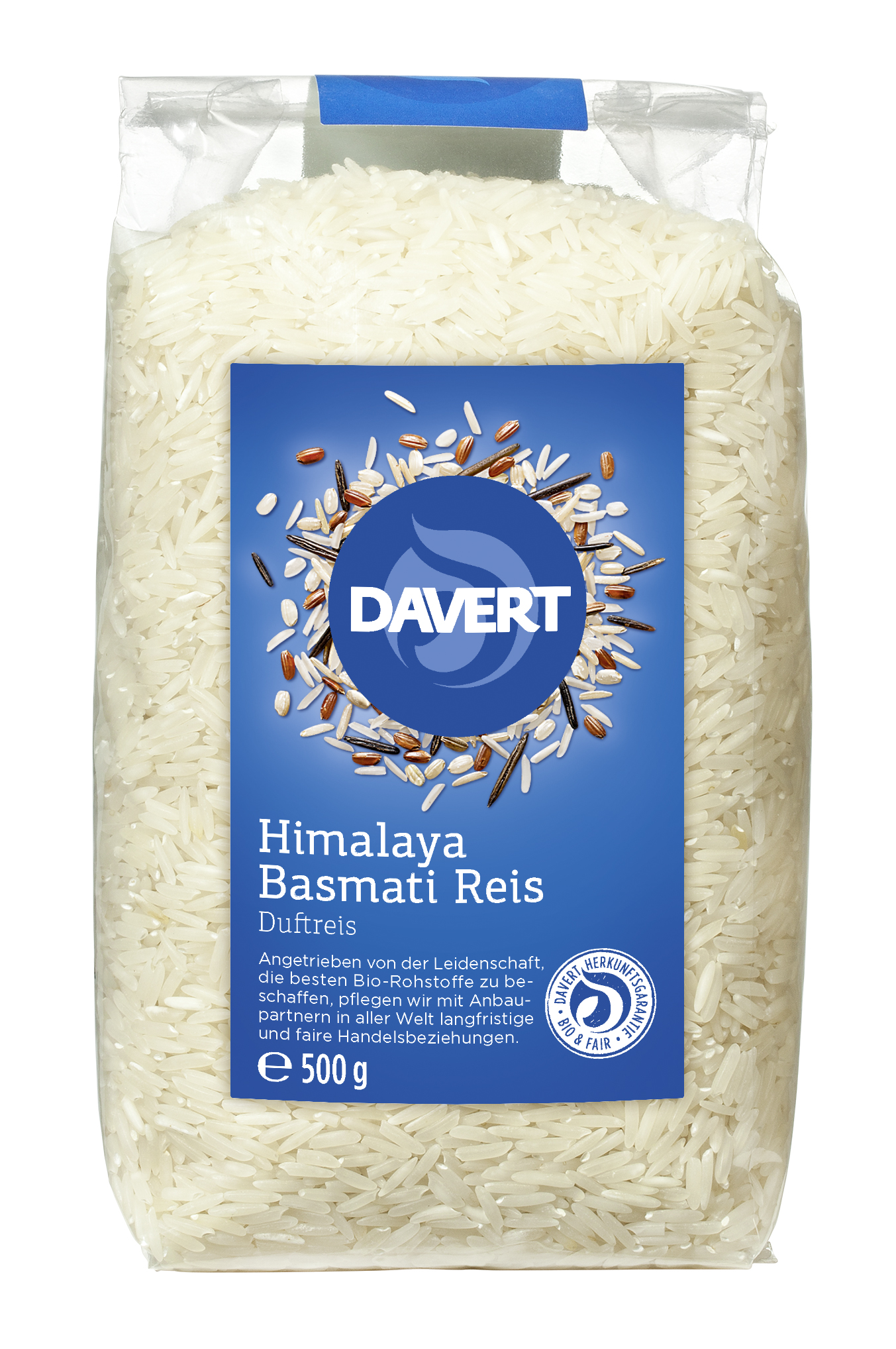 Himalaya Basmati Reis weiß 500g Davert Bio Naturkost