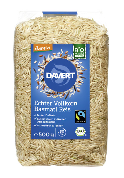 demeter Echter Basmati Reis Vollkornreis Fairtrade 500g