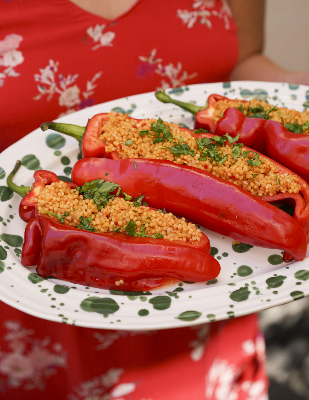 BBQ Stuffed Red Peppers