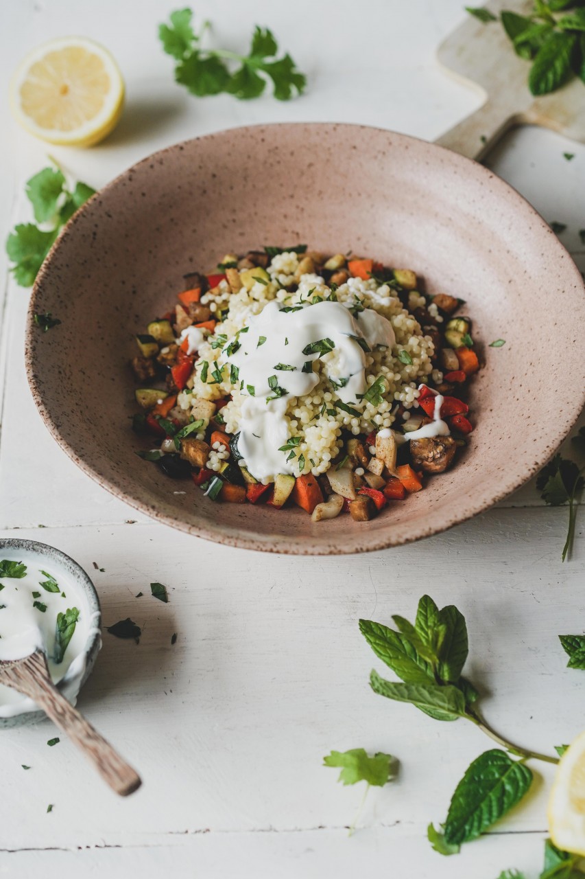 Ofengemüse mit Pearl Couscous