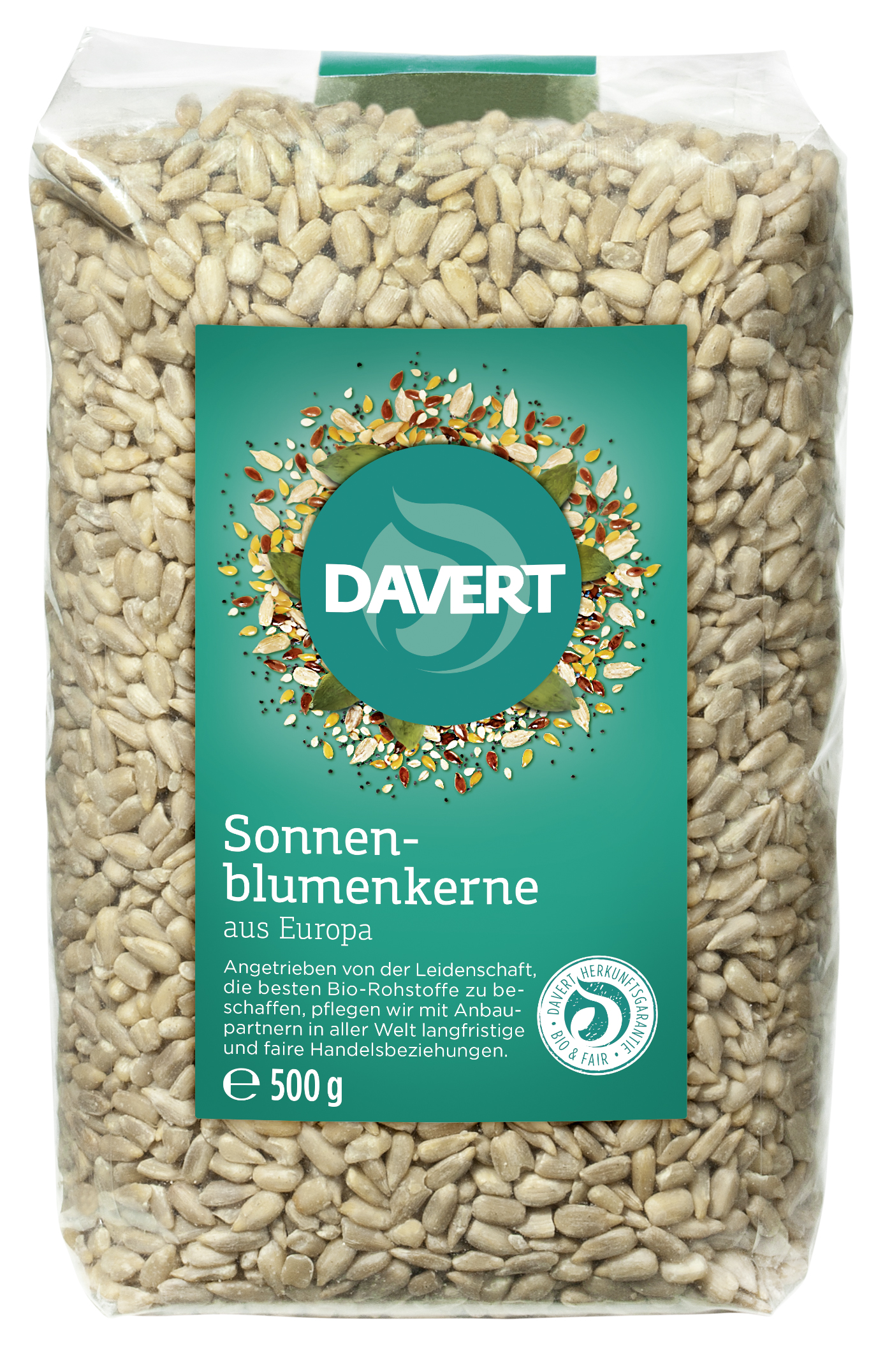 Sonnenblumenkerne Europa 500g Davert Bio Naturkost