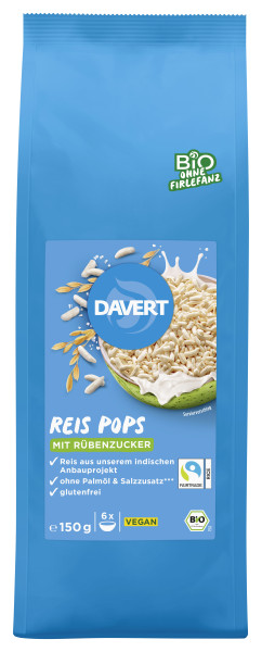 Reis Pops mit Rübenzucker glutenfrei Fairtrade 150g