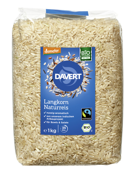 demeter Langkorn Naturreis Fairtrade 1kg