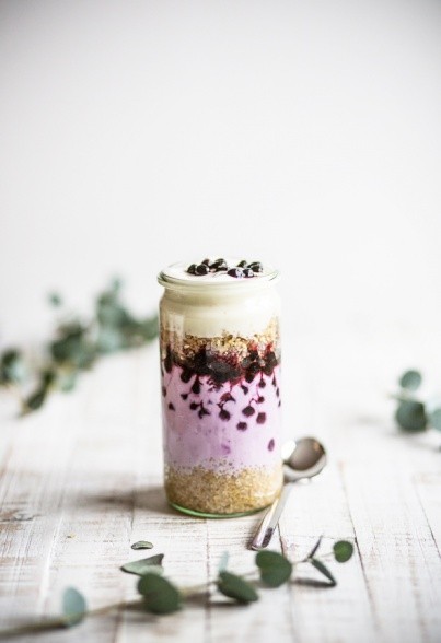 Quinoa-Heidelbeer-Parfait