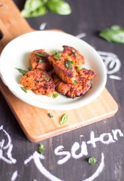Tomaten-Basilikum-Seitan