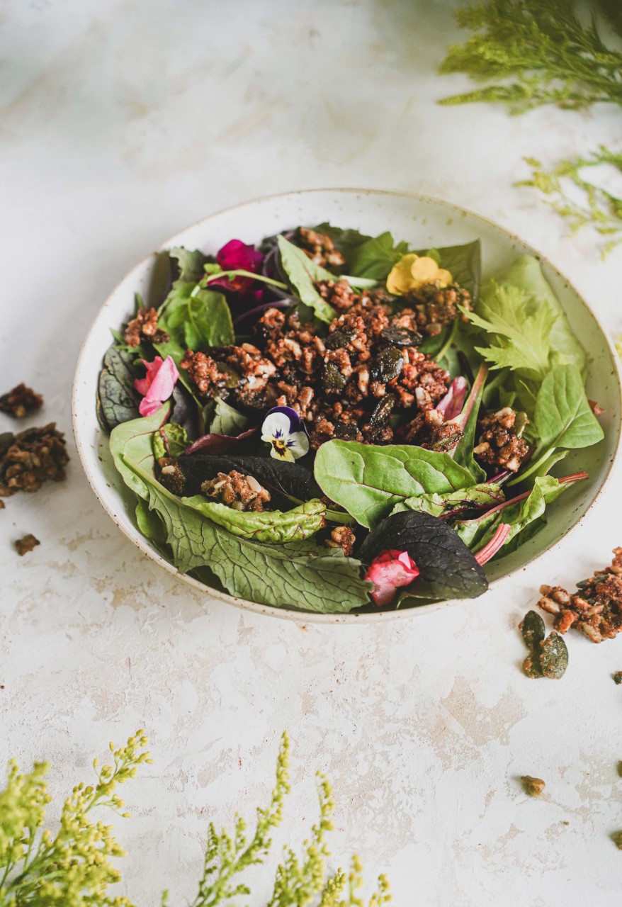 Crunchy Topping für Salat